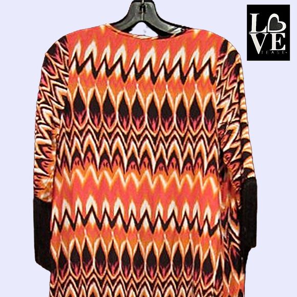 LOVE TEASE NEW Dopamine Oversized Fringe Kimono Tribal Blazer Cover-Up XS - Picture 10 of 12